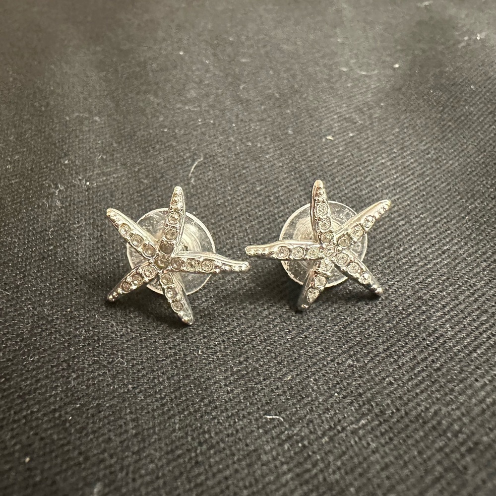 Swarovski starfish earrings. Like new!!